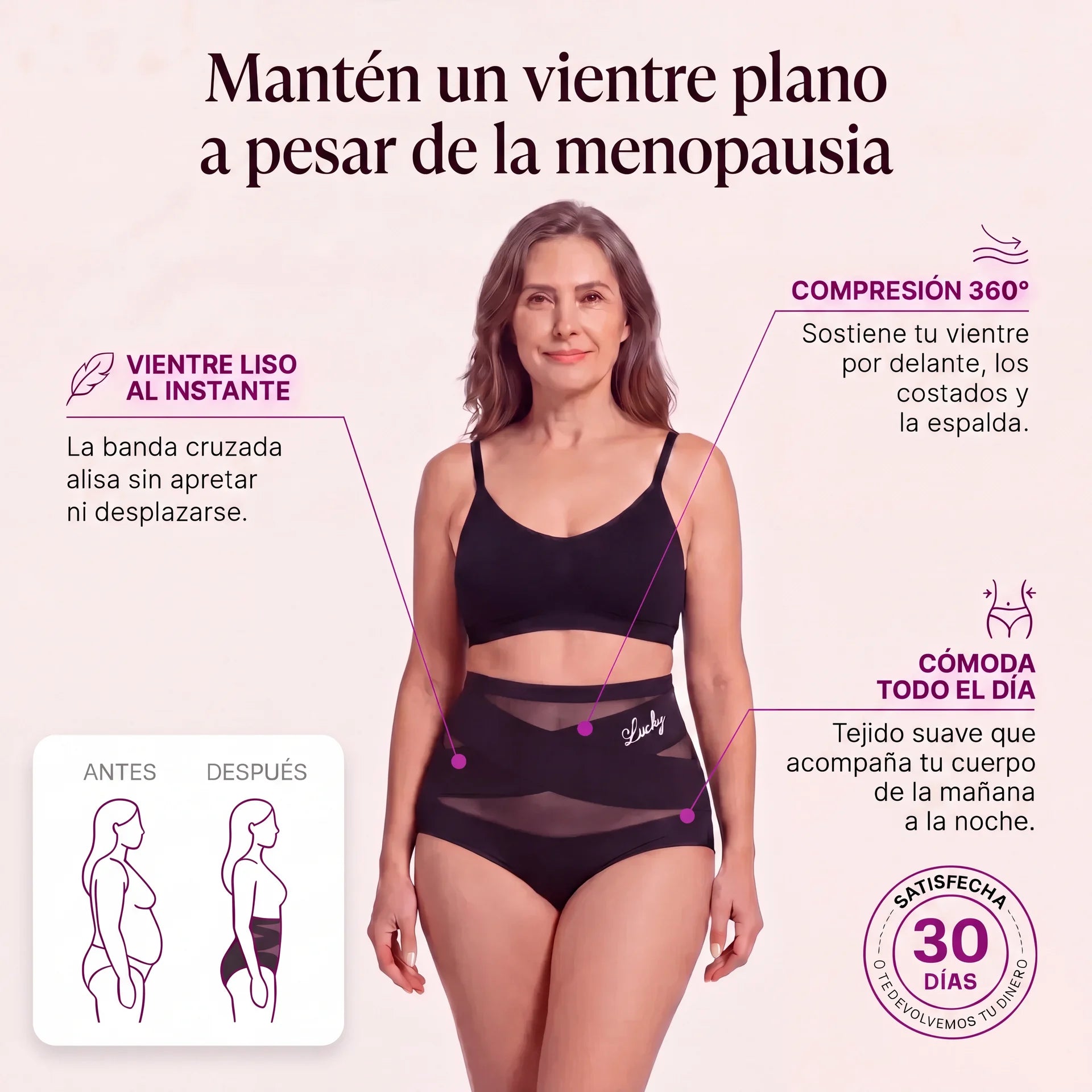 Faja Moldeadora de Cintura Alta · Especial Menopausia
